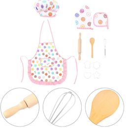 Festive Supplies Other & Party 1 Set Of Children Kitchenware Toys Apron Baking Tool Playthings Pretend Play