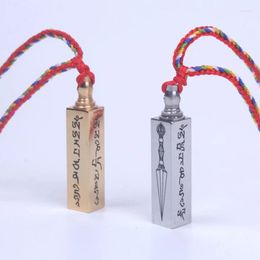 Pendant Necklaces Buddhism Six Words Openable Necklace Titanium Steel Shurangama Mantra For Women Men