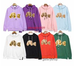 22SS designer Letter Print Mens hoodies Bear Streetwear Round Neck Loose Cotton Male Sweatshirts Women hoodie luxury brand hooded jumper