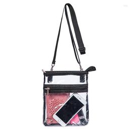 Cosmetic Bags Square Waterproof Transparent PVC Pouch Dry Shoulder Bag Womens Mens Clear Toiletry Travel