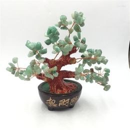 Decorative Figurines Dongling Jade Lucky Tree Natural Crystal Gem Point Healing Desk Decoration