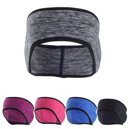 1Pcs Fashion 2 in 1 Ear Muffs Warmer Headband with Buttons Full Cover Sports for Outdoor Fitness Running Sweatband