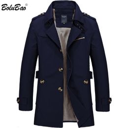 Men's Jackets BOLUBAO Men Fashion Jacket Coat Spring Brand Men's Casual Fit Wild Overcoat Jacket Solid Color Trench Coat Male 230225