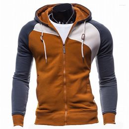 Men's Hoodies Spring Autumn Hoody Jacket Hip Hop Zipper Slim Fit Hooded Sweatshirts Male Coats With Pockets Q6228