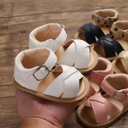 Sandals Fashion Newborn Infant Baby Girls 018M Sandals Prewalker Nonslip PU Leather Shoes Z0225 Z0225