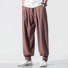 Men's Pants Japanese Style Kimonos Harajuku Yukata Casual Printed Loose Harem Trousers Asian Traditional Male Come Japan Youth Men Pants Z0225