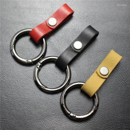 Keychains Detachable Cowhide Car Keychain Accesorios Loss Proof Genuine Leather Key Chains Pendant Bag Buckle Gift For Friends Wholesale