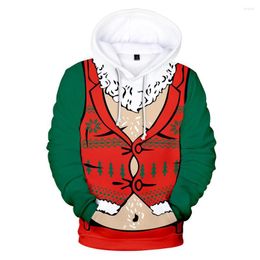 Men's Hoodies Role Playing Santa Claus Christmas Sweatshirts Hooded Image Shirt Cool Sweatshirt Lovers