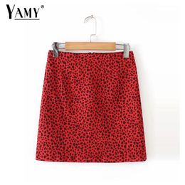 Skirts Vintage Leopard Print Skirt Womens Sexy Punk Mini Streetwear Women Pencil High Waist 2023 Korean Clothes Red
