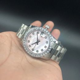 2023 Neue Ankunft 31mm Liebhaber Uhren Diamant Herren Frauen weißes Gesicht Automatische Armbanduhren Designer Damenuhr 2813