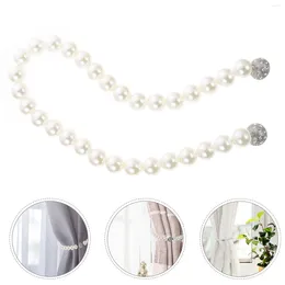 Curtain Tieback Window Buckle Tiebacks Pearl Punch Clips Beaded Tying Tool Rope Punching No Decors Clamp Imitation Holdback