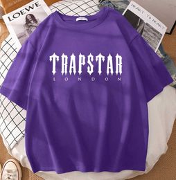 Men's T-Shirts Trapstar London Man Tshirts Personality Tee Clothes Summer Oversized T Shirts Short Sleeve Loose Vintage T-ShirtMen'sMotion current