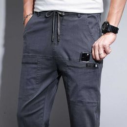 Men's Pants 6 Pockets Harem Pants Men Joggers Ankle Length Korea Clothing Summer Black Casual Cargo Pants For Male trousers Jogging 2022 Z0225