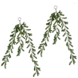 Decorative Flowers Artificial Pine Needle Hanging Wall Decoration Christmas Green Plant Indoor