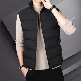 Men s Vests Casual Down Cotton Men S Spring And Autumn Winter Korean Version Trend Wear A Vest Warm Shoulder Coat Boy 230225