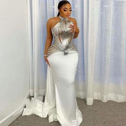 Party Dresses Sexy Open Back Formal Dress Off Shoulder Evening Strips Top robe mariage Halter Prom Gowns Custom Ma 230225