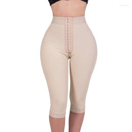 Women's Shapers High Waisted Adjustable Front Closure 3 Hook-eye Panty Short With Button Leggings For Women Long Body Shaping Hip Lifting