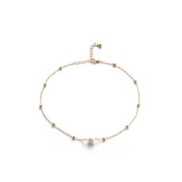 car dvr Beaded Necklaces Pearl Choker Dainty Adjustable Necklace 18K Gold Plated Ctured Barque Pearls Tiny Chain Delicate Mothers Valentine Dhytb