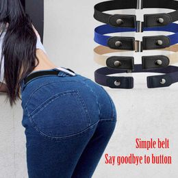 Belts Belts for women BuckleFree Waist Jeans Pants No Buckle Stretch Elastic Waist Women Belt Invisible Belt DropShipping Z0223