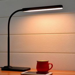 Table Lamps USB LED Rechargeable Desk Lamp Eye Protection Light Dimming Colour Three Gear Switch Student Reading Book