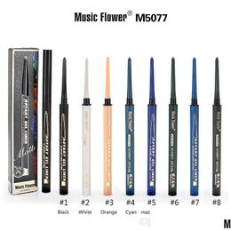 Eyeliner Music Flower 8 Colours Quick Dry Pencil Matic Long Lasting Waterproof Eye Makeup Smudgeproof Shimmer Liner Drop Delivery Hea Dhyig