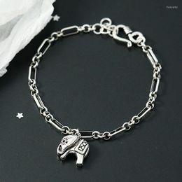 Charm Bracelets Punk Silver Colour Tassel Elephant Bracelet & Bangle For Women Party Wedding Jewellery SL255