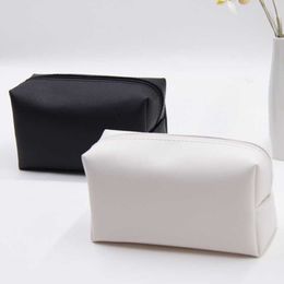 Storage Bags 1 Pc Small Women Cosmetic Bag PU Leather Waterproof Zipper Make Up Bag Travel Washing Makeup Organizer Beauty Case Y2302