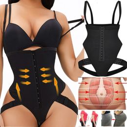 Women's Shapers Women Waist Trainer Butt Lifter Tummy Control Hip Lift Belly Bust Abdomen Shapewear Bodysuit Corset Slimming Panties 230227