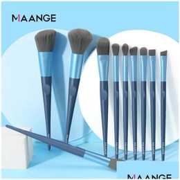 Makeup Brushes Maange 10 Pcs Sets Cosmetics Eye Shadow Brush Blush Loose Powder Make Up Tools Drop Delivery Health Beauty Accessories Dhpzd