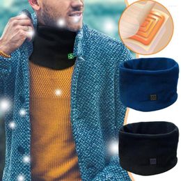 Bandanas Pure Colour Neck Brace Warm Scarf Polyester Fibre Winter Fleece Tube Usb Heated Electric Heating For Men Women L4l8