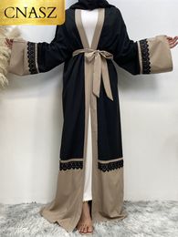 Ethnic Clothing Muslim Abaya Dress Dubai African For Women Modest Fashion Open Kimono es Plus Size Islamic 230227