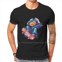 Men's T Shirts Skeleton Skateboards Halloween Fashion 2023 TShirts Male Graphic Fabric Streetwear Shirt O Neck Big Size