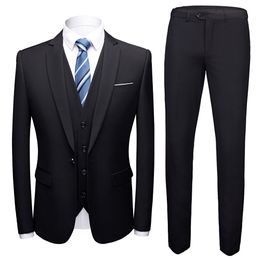 Men's Suits Blazers Men Wedding 2 Pieces Suit 3 Set Blazers Full Luxury Coat Pants Design Latest Vest Business Slim Fit Jacket Trousers 230227