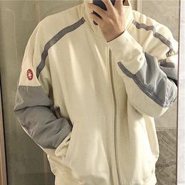 Men's Jackets Cavempt C.E 20SS Japanese Style Splicing Zipper Cardigan Long Sleeve Jacket Coat School Uniform For Men And Women Couples