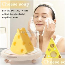 Handmade Soap New Facial Cleanser Cheese Cleansing Moisturizing Oilcontrol Antiacne Antimites Face Cleaning Drop Delivery Health Bea Dhmcc