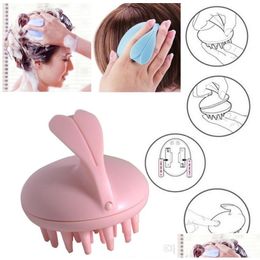 Head Massager Scalp Mas Hairbrush Vibrating Sile Comb Masr Electric Hair Brush Waterproof Drop Delivery Health Beauty Dhgdd