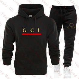 Designer Tracksuits Mens Women 2 Piece Outfits Fashion Sweatsuit Casual Long Sleeve Pullover Black Hoodie Sweater and Joggers Pants Set Sports Suits