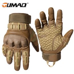 Sports Gloves Men's Touch Screen PU Leather Gloves Military Tactical Gloves Outdoor Sports Shooting Hunting Airsoft Cycling Full Finger Gloves 230227