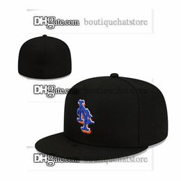 One Piece Men's Team Baseball Fitted Hats Black Royal Blue Purple Color " Angeles " SF Flat Letter Sport Full Closed Caps Mix Size 7- 8 For Men and Women MA2-011