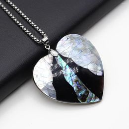 Chains Natural Abalone Shell Necklace Pendant Heart Shape Exquisite Charms For Jewellery Making Diy Bracelet Earrings Party Wedding Gifts