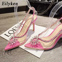 Dress Shoes Eilyken CRYSTAL Diamond PVC Transparent Women Pumps High Heels Shoes Spring Pointed Toe Wedding Bride Jelly SandalsL230227