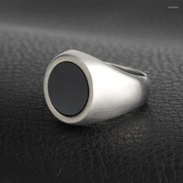 Wedding Rings Est Fashion Matte Men's Vintage Biker Geometic Stainless Steel Finger Jewelry For Men Factory Wholasale Drop Lois22