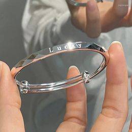 Bangle Unique Design Lucky Letter Bracelet Adjustable Size Cuff Men Women Casual Party Jewelry Gifts