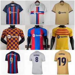 22 23 24 Soccer Jerseys LEWANDOWSKI BARCA Football Shirt 2022 2023 ANSU FATI FERRAN ADAMA AUBA PEDRI GAVI F. DE JONG DEST 4XL Maillot