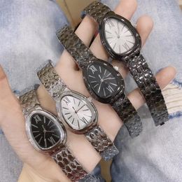 Brand Watches Women Girl Snake Style Steel Metal Band Quartz Luxury Wrist Watch BV09207p