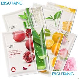 Other Skin Care Tools Bisutang Plant Fruit Facial Mask Sheet Moisturising Lifting Face Masks Replenish Water Beauty Drop Delivery He Dhv6W