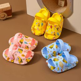 Sandals Summer Children Sandals Kids Cute Casual Slipper Cartoon Bee Slip On Water Shoes Toddler Boys Girls Beach Pool Shower Slippers Z0225