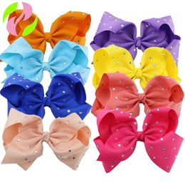 Big Size 20x7.7cm Solid Grosgrain Ribbon Hair Clip Handmade Bow Knot Boutique Hair Accessories for Girls Fashion Headwear 1742