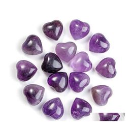 car dvr Stone Natural Crystal Ornaments Carved 15X10Mm Heart Chakra Reiki Healing Quartz Mineral Tumbled Gemstones Hand Home Decor Drop Deli Dhjjl