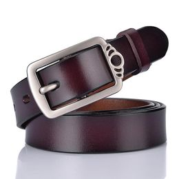 Belts Belt Pin Buckle Ladies Genuine Leather Cowhide Retro Wild Korean Decoration Fashion Casual Pants BeltBelts